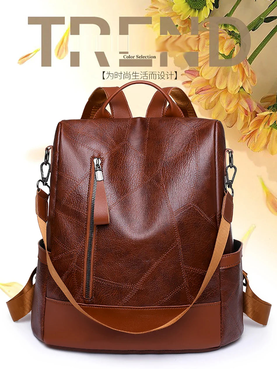 Women's Anti-Theft Backpack - Casual Daypack with Multi-Function Pockets for Travel and Outdoor Use