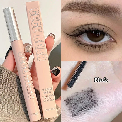 Silk Fiber Matte Mascara - Waterproof Long-Lasting Curling & Lengthening Mascara with Ultra-Fine Brush