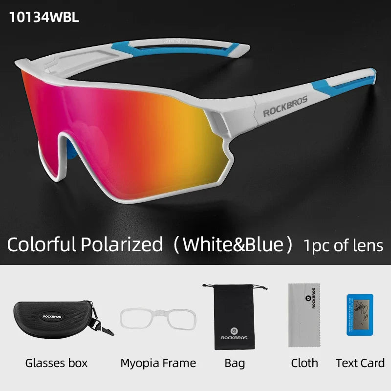 ROCKBROS MTB/Road Bike Glasses – UV400 Polarized Photochromic Cycling Eyewear