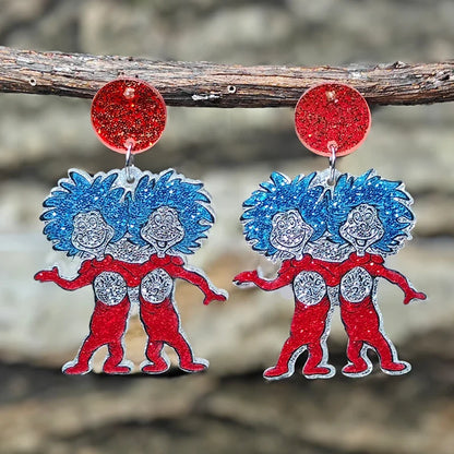 Teacher’s Day Acrylic Earrings - Cute Cat Dog Books Design Jewelry Gift for Teachers and Students