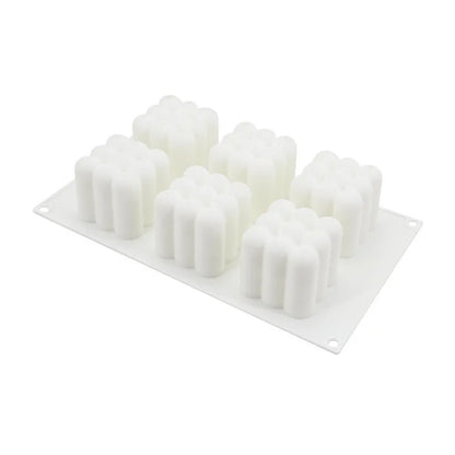 6 Cavity Large Bubble Silicone Mold – Candle, Mousse Cake, Chocolate, & Aromatherapy Soap Making Supplies for Home Decor