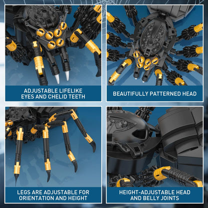 Creative Wild Animal Spider Building Blocks – Micro Assembly Kit, Halloween Horror Toy for Kids