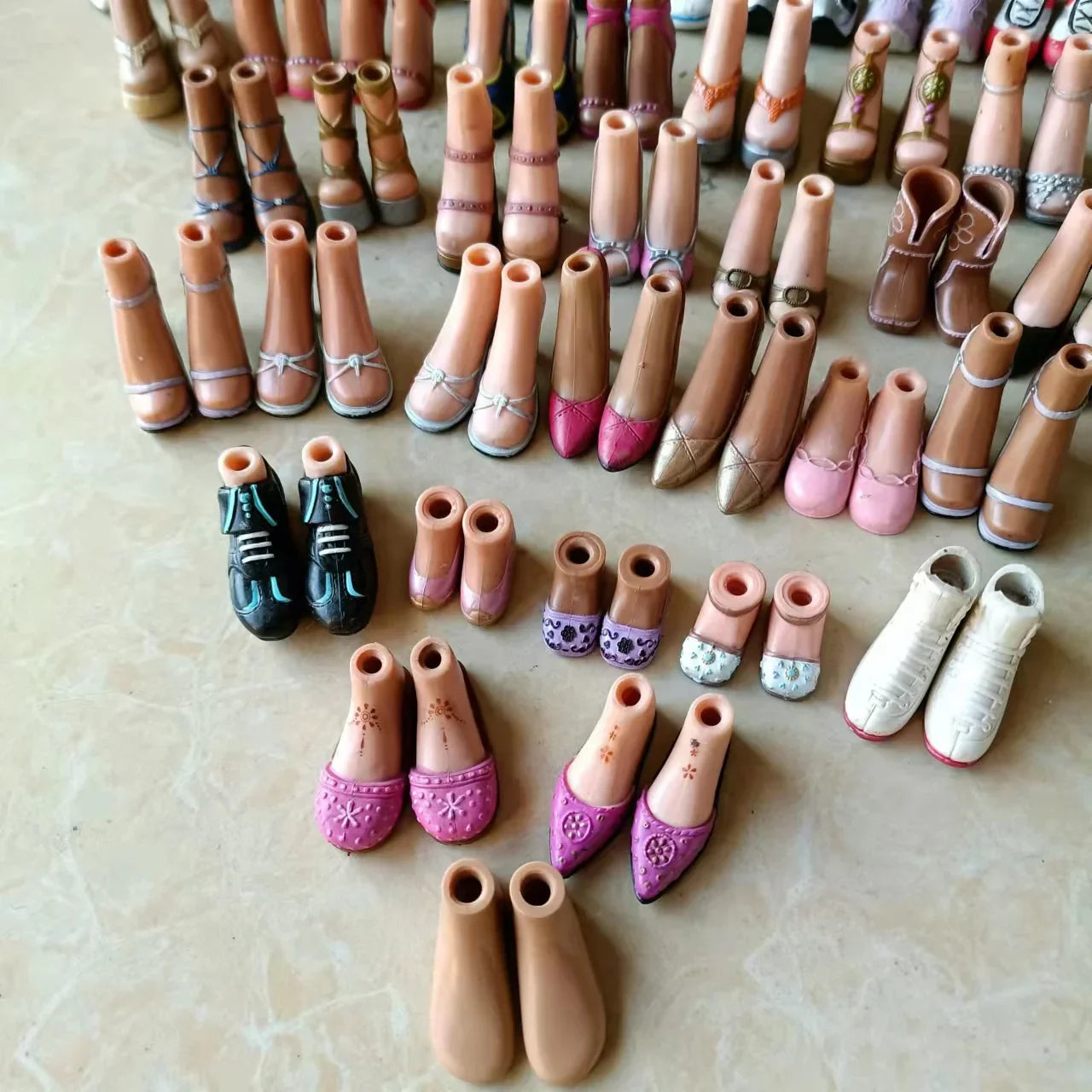 Assorted Doll Shoes Set — Sneakers, High-Heels & Boots Plastic Shoes for Girls’ Doll Accessories