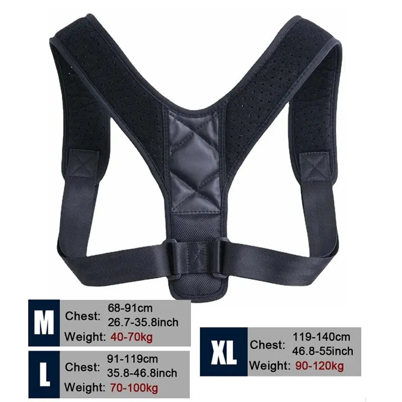 Back Posture Correction Belt: Unisex Breathable Body Shaping for Hunchback Prevention and Sitting Posture Correction