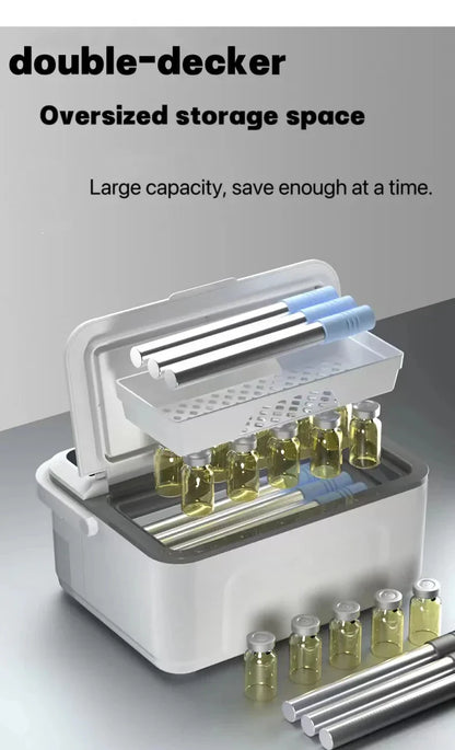 Double Layer Large Capacity Insulin Cooler Box – Portable Medicine Refrigerator for Insulin Storage