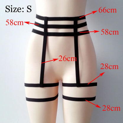 Elastic Cage Chain Leg Garter Belt – Hollow Suspender Strap Harness for Women