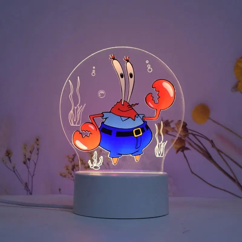 SpongeBob & Patrick Star 3D Night Light — Cartoon Animation Creative Decorative Lamp for Children’s Room