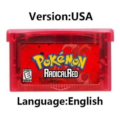 GBA Game Cartridge – 32-Bit Pokemon Series: Crown Clover, Unbound, Quetzal, Glazed, Gaia & Emerald Legacy