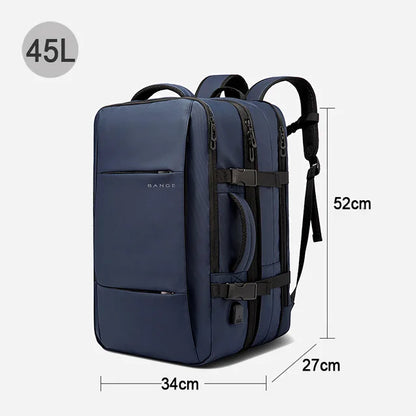 BANGE Expandable Men’s Waterproof Laptop Backpack – 17.3" Large Capacity Hiking & Travel Bag