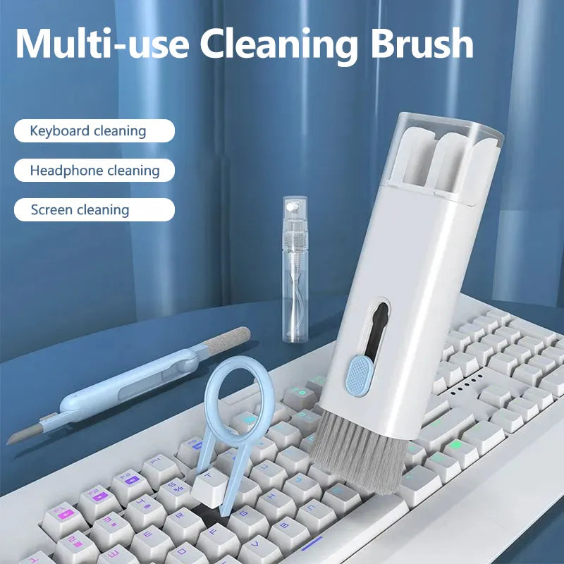 7-in-1 Keyboard and Electronics Cleaning Kit - Comprehensive AirPods, Headset, Laptop Screen, and Bluetooth Earphones Cleaner Set