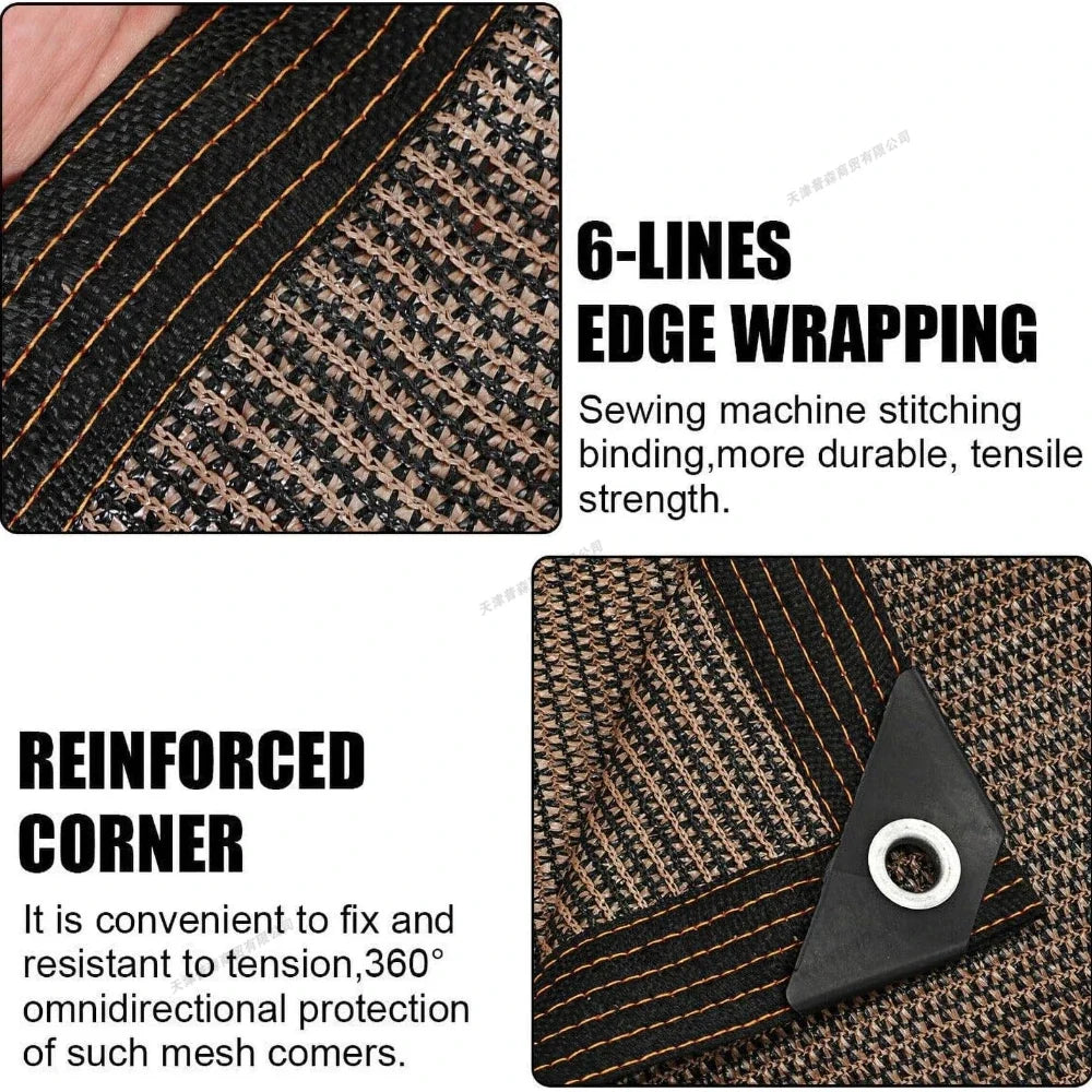Garden Shade Cloth - Sun Shade Fabric with Grommets for Patio, Pergola, Garden & Greenhouse
