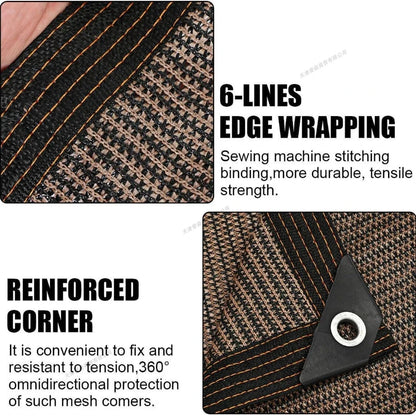 Garden Shade Cloth - Sun Shade Fabric with Grommets for Patio, Pergola, Garden & Greenhouse