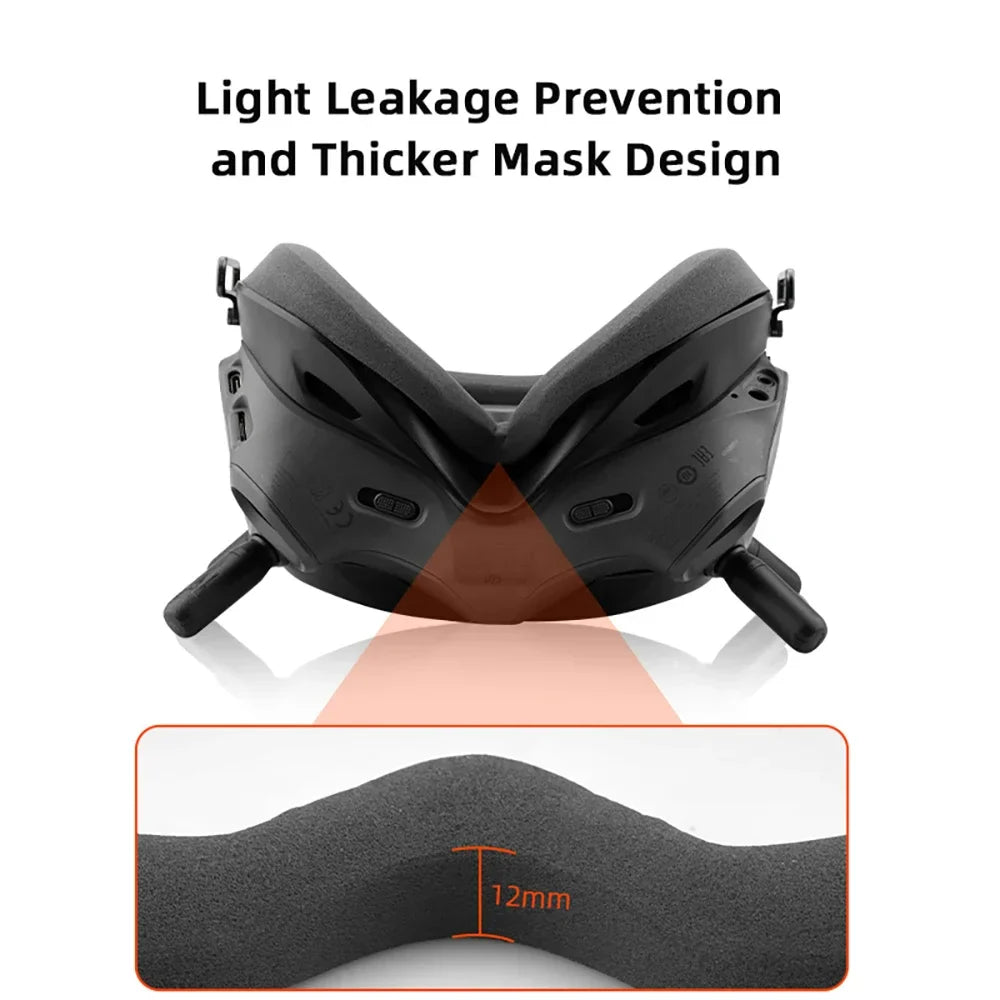 DJI FPV Combo V2 Eye Mask Pad – Replacement Sponge, Skin-Friendly Face Cover for Drone Goggles