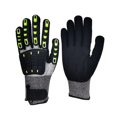 Cut-Resistant Work Gloves - Level 5 Protection with Nitrile Grip, Anti-Slip & Wear Resistance