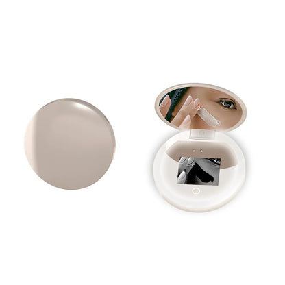TENGMIR UV Smart Sunscreen Makeup Mirror – Portable LED Light UV Detection & Sunscreen Testing Mirror