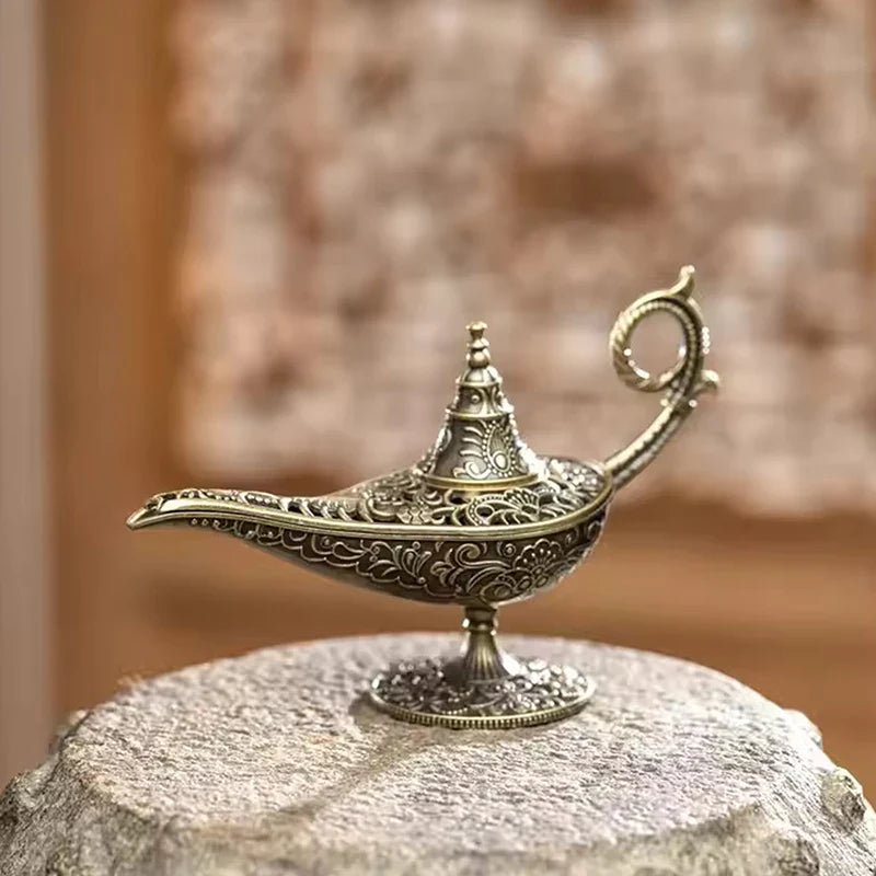 Antique Style Metal Lamp Incense Burner – Scented & Unscented Candle Holder for Home Decor & Gifts