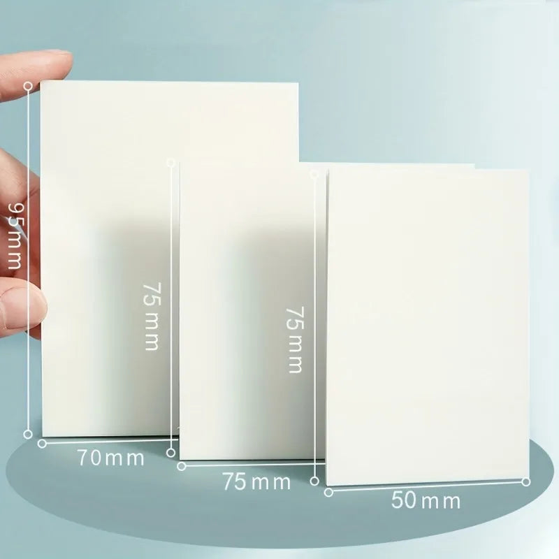 50 Sheets Transparent Waterproof Sticky Notes – Self-Adhesive Memo Pads for School & Office Use, Clear Stationery Notepad Supplies