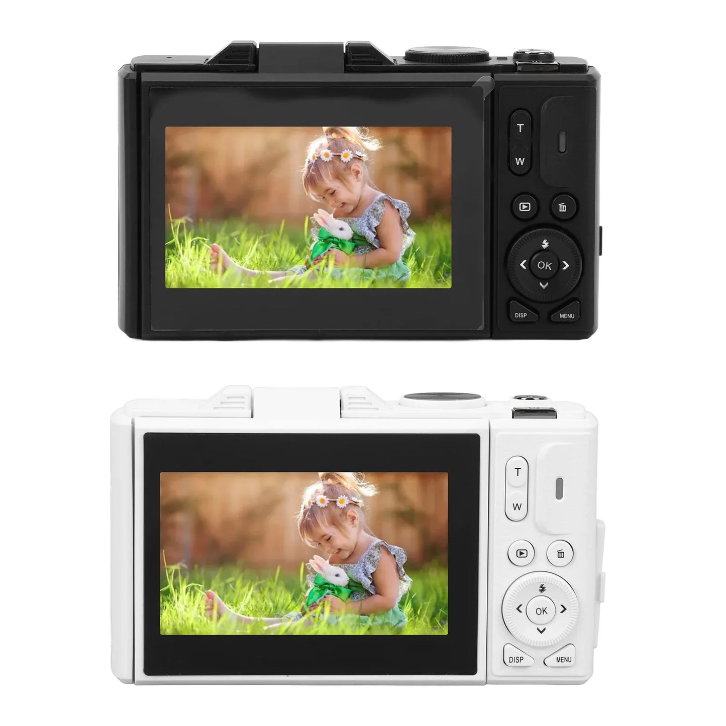 Retro 64MP Digital Camera – Stabilization Video, Pause Function, 3-Inch IPS Screen for Vlogging & Beginners