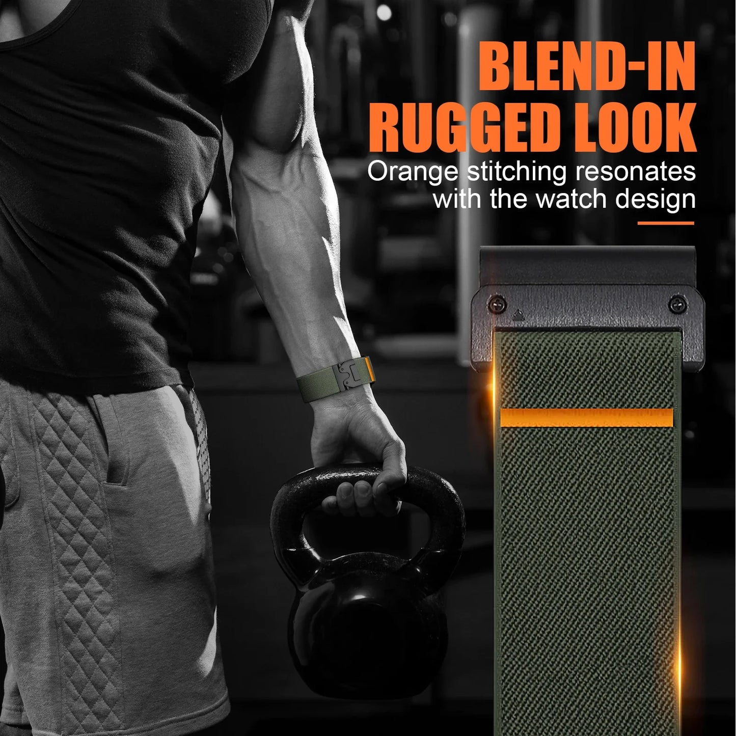 22mm QuickFit Nylon Strap for Garmin Fenix 8 7 6 5 Series, Venu 3, Tactix 7 – Parachute Style Replacement Watch Band 47mm