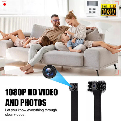 HD 1080P Mini WiFi Camera DIY Module — Nanny Cam with Wide-Angle, Motion Detection, Alarm, Recording, and Phone App Support