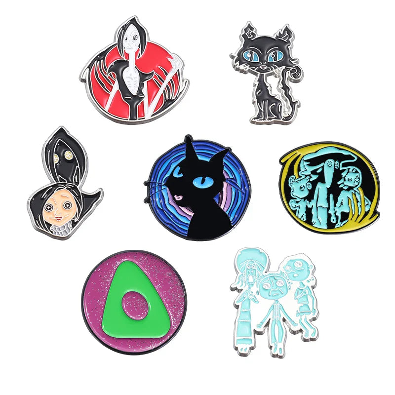 Cartoon Anime Character Enamel Pins – Cute Little Monk Brooches Lapel Badges, Funny Jewelry Gift for Friends