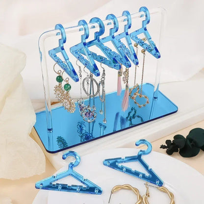 16pcs Hanger-Shaped Jewelry Holders – Personalized Earring Display Racks & Organizer Stands