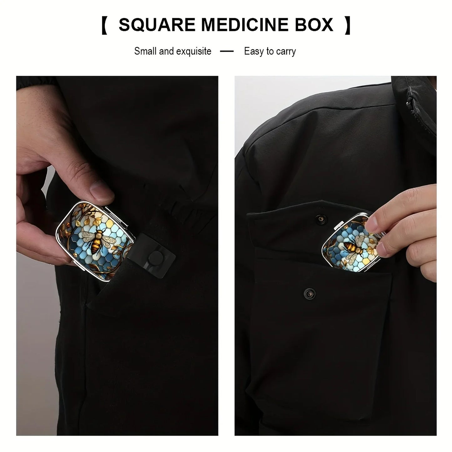 Travel Metal Organizer – Small Colored Medicine & Jewelry Storage Case for Home