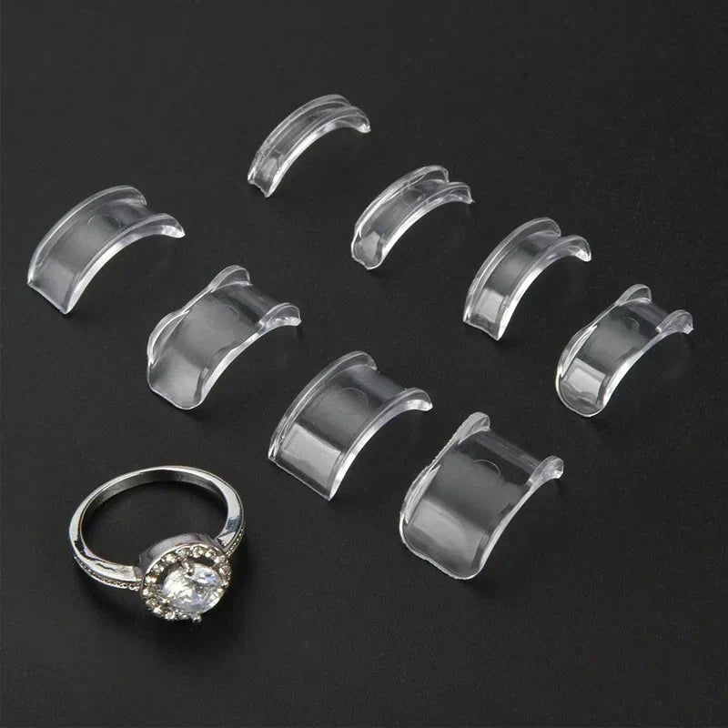 Silicone Invisible Ring Sizer Set – 8 Sizes Anti-Slip Ring Adjuster & Retainer for Loose & Large Rings Fit Fix Holder