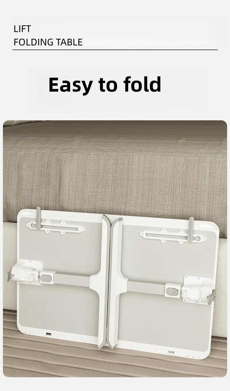 Adjustable Laptop Bed Tray Table – Portable Foldable Standing Desk with Storage Drawer for Sofa & Lap Use