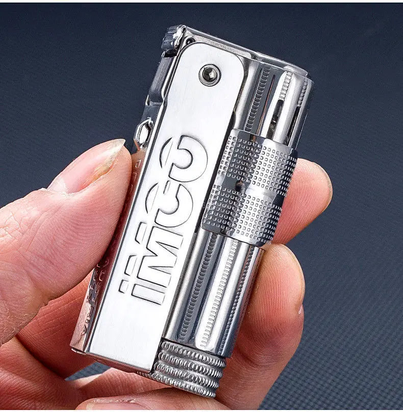 IMCO Aiku 6700 Metal Lighter – Austrian Retro Trench Design, Windproof Kerosene Lighter for Men’s Smoking Gift