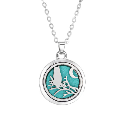 Tree of Life Aromatherapy Necklace – Stainless Steel Essential Oil Diffuser Locket Pendant