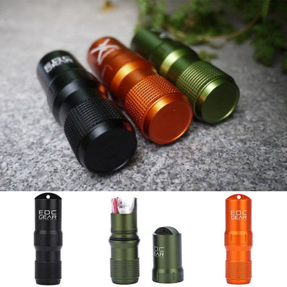 Capsule EDC Waterproof Box – Survival Pill & Match Case, Seal Trunk Container for Hike Storage and Protection