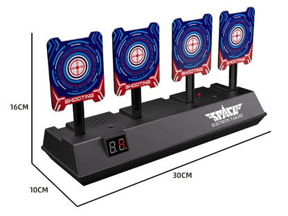 Electric & Non-Electric Dart Scoring Targets with Mobile Auto-Rebound Soft Bullet Gun – Outdoor Practice Set