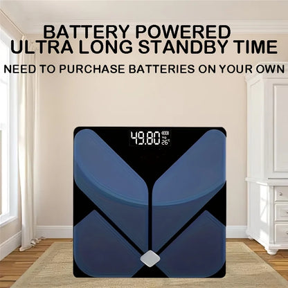 High Precision 400lb Digital Bathroom Scale with Backlit LCD & Temperature Display – Battery Powered for Home, Bathroom & Dorm Use