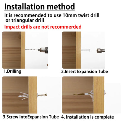Plastic Expansion Drywall Anchor Kit — Self-Drilling Screws for Gypsum Board, Hollow Brick & Fiberboard