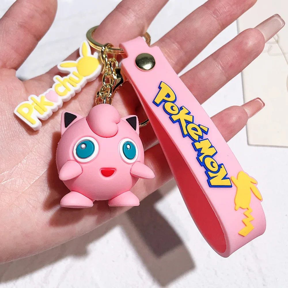 Pokemon Pikachu Keychain Anime Cartoon Figure Toy Pendant – Charmander Psyduck Bag & Car Key Ring Kid Gift