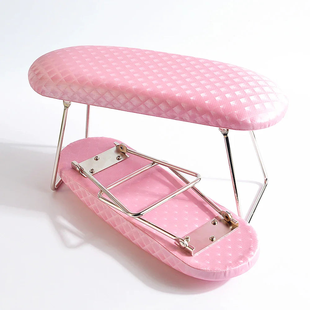 Waterproof Plaid Leather Nail Arm Rest Pillow – Soft Manicure Wrist Support Cushion