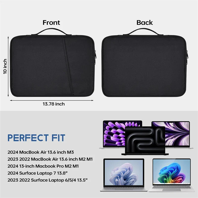 Waterproof Shockproof Laptop Sleeve – Handle Bag Case for MacBook Air 11–13.6 Inch (M2/M3/M4 Chip) Accessories
