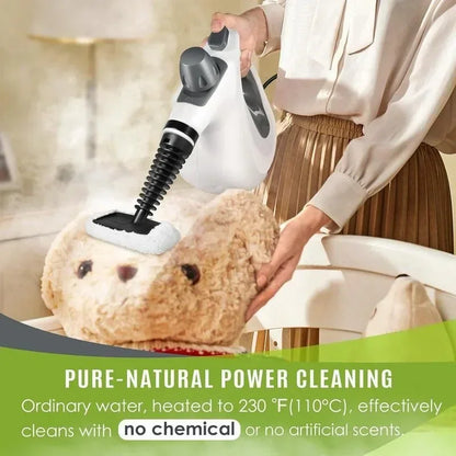 Pressurized Handheld Multi-Surface Steam Cleaner – 12-Piece Accessory Kit, Multi-Purpose Natural Steamer