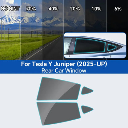 Pre-Cut Car Window Tint Film – 99% UV Protection Heat Resistant Privacy Sunshade Kit for Tesla Model Y Juniper 2025–2026 Front, Rear & Side Windows