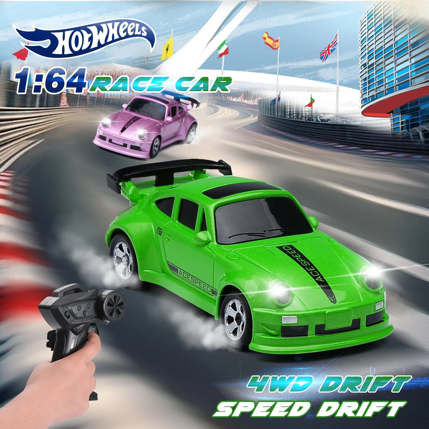 KF20 1:64 RC Drift Car — 2.4G High-Speed 4-Wheel Mini Remote Control Racing Toy for Kids