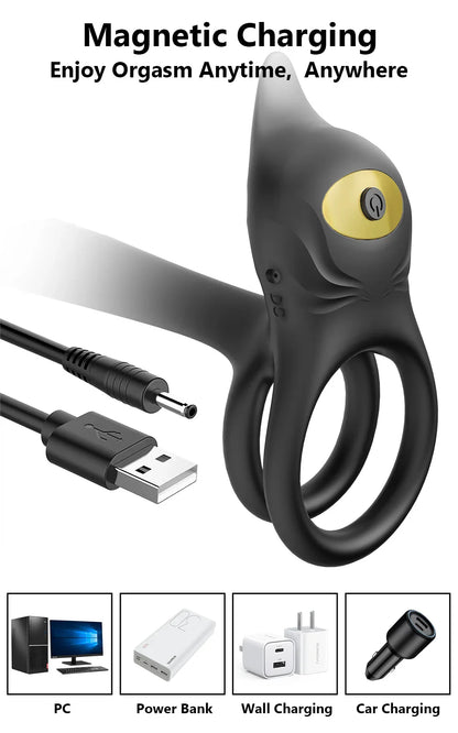 Wireless Remote Vibrating Penis Ring – Couples Cock Ring Stimulator for Delay Ejaculation and Enhanced Pleasure