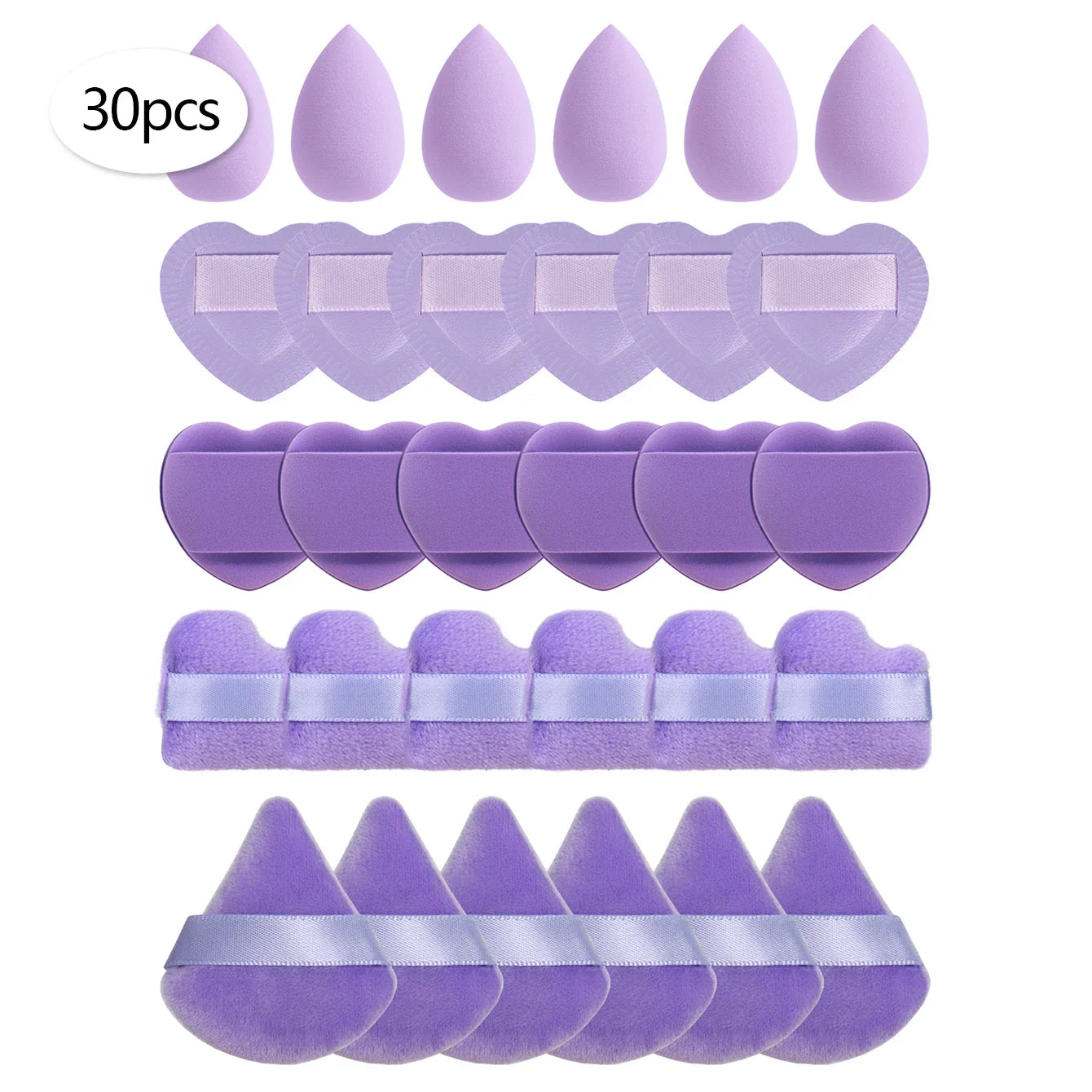 15/30/60 Mini Makeup Sponges – Beauty Powder Puff for Concealer, Liquid Foundation & Face Cosmetics