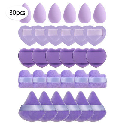 15/30/60 Mini Makeup Sponges – Beauty Powder Puff for Concealer, Liquid Foundation & Face Cosmetics