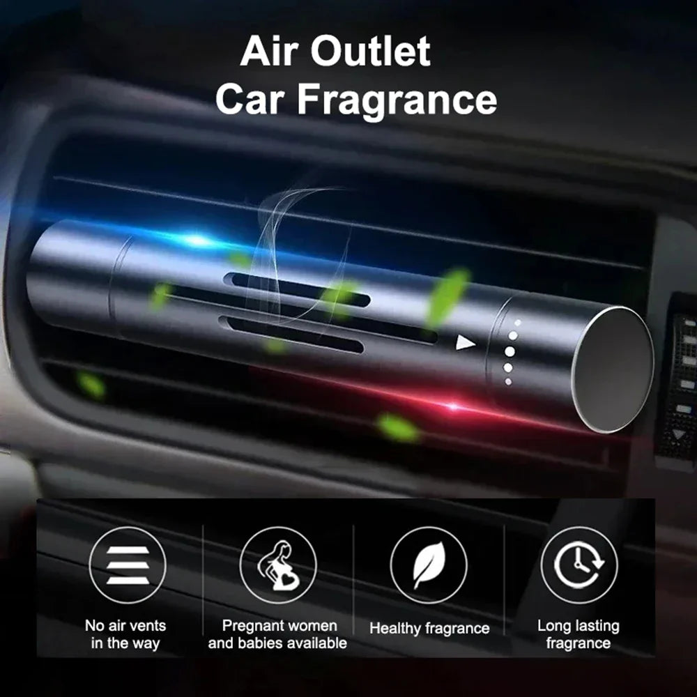 Car Fragrance Air Freshener – Outlet Vent Clip with Solid Perfume Stick, Aroma Diffuser for Auto, Office, Kitchen
