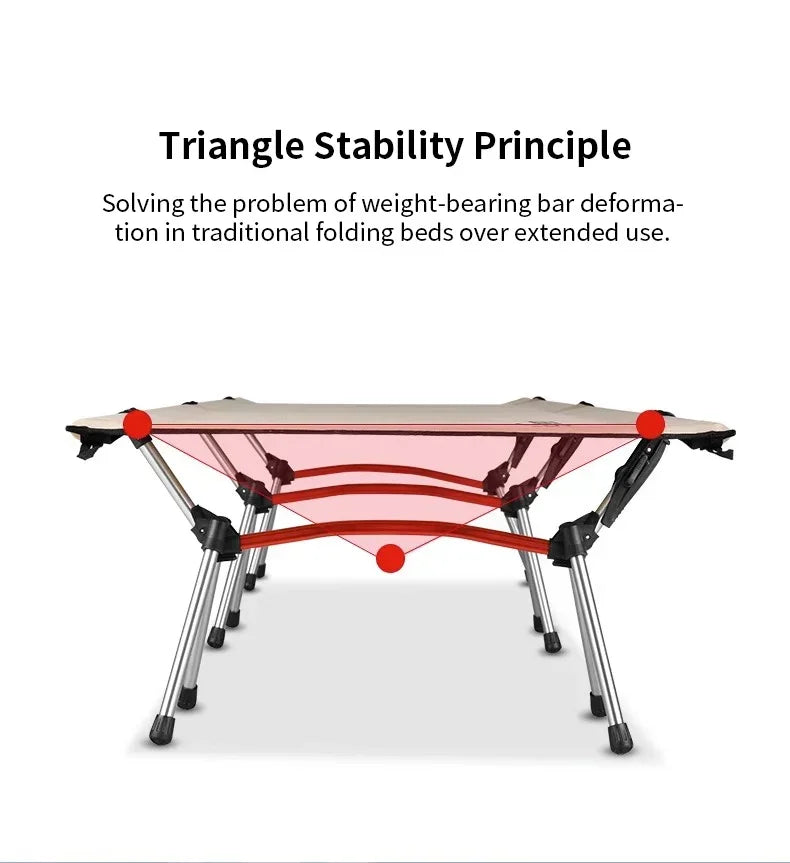 Portable Camping Cot – Lightweight Collapsible Sleeping Bed for Hiking, Backpacking & Outdoor Use, Foldable Single Tent Bed