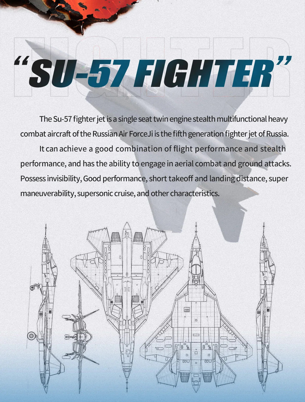 RC SU-35 Foam Fighter Jet – 2.4G Remote Control Glider Airplane Toy for Kids & Boys