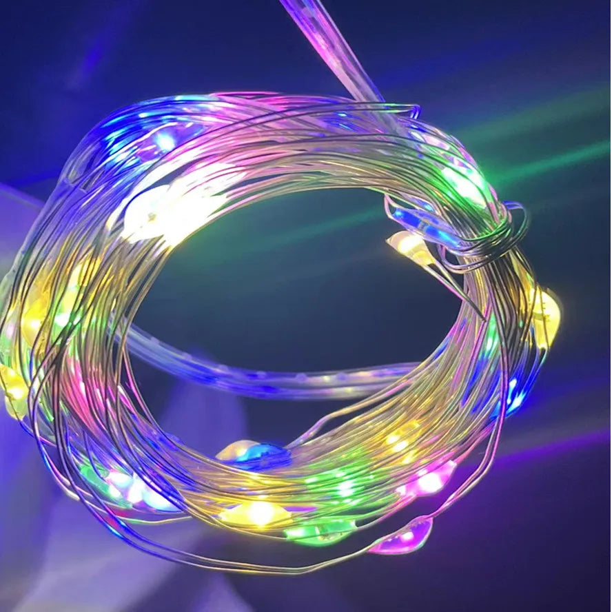 Copper Wire LED String Lights - 6/10PCS Fairy Garland Lights for Christmas, Wedding & Party DIY Decor