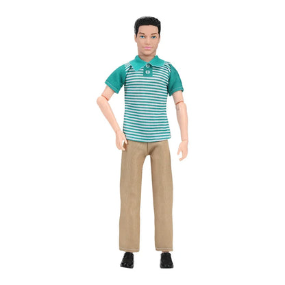 30cm Fashion Ken Doll – 1/6 Multi-Joint Movable Boyfriend with Clothes Suit, Dress-Up Toy for Kids