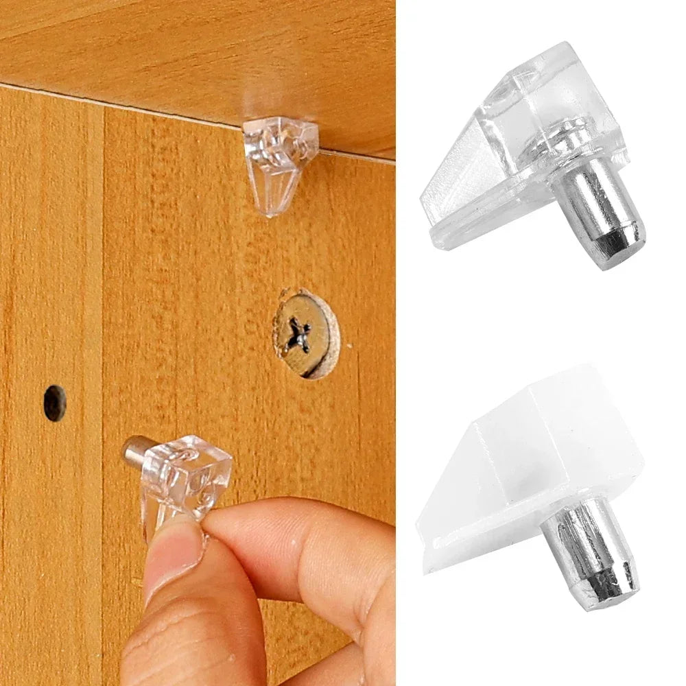 10/50PCS Plastic Shelf Support Pegs – Cabinet, Wardrobe & Glass Shelf Holder Pins for Furniture Brackets